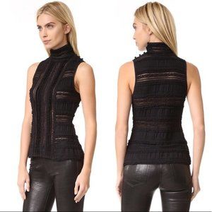CINQ À SEPT - Antonia' Sleeveless Lace Turtleneck